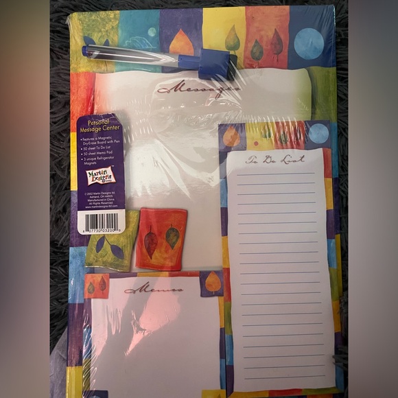 magnetic message board, to do list & memos pads matching set by Martin designs - Picture 4 of 5